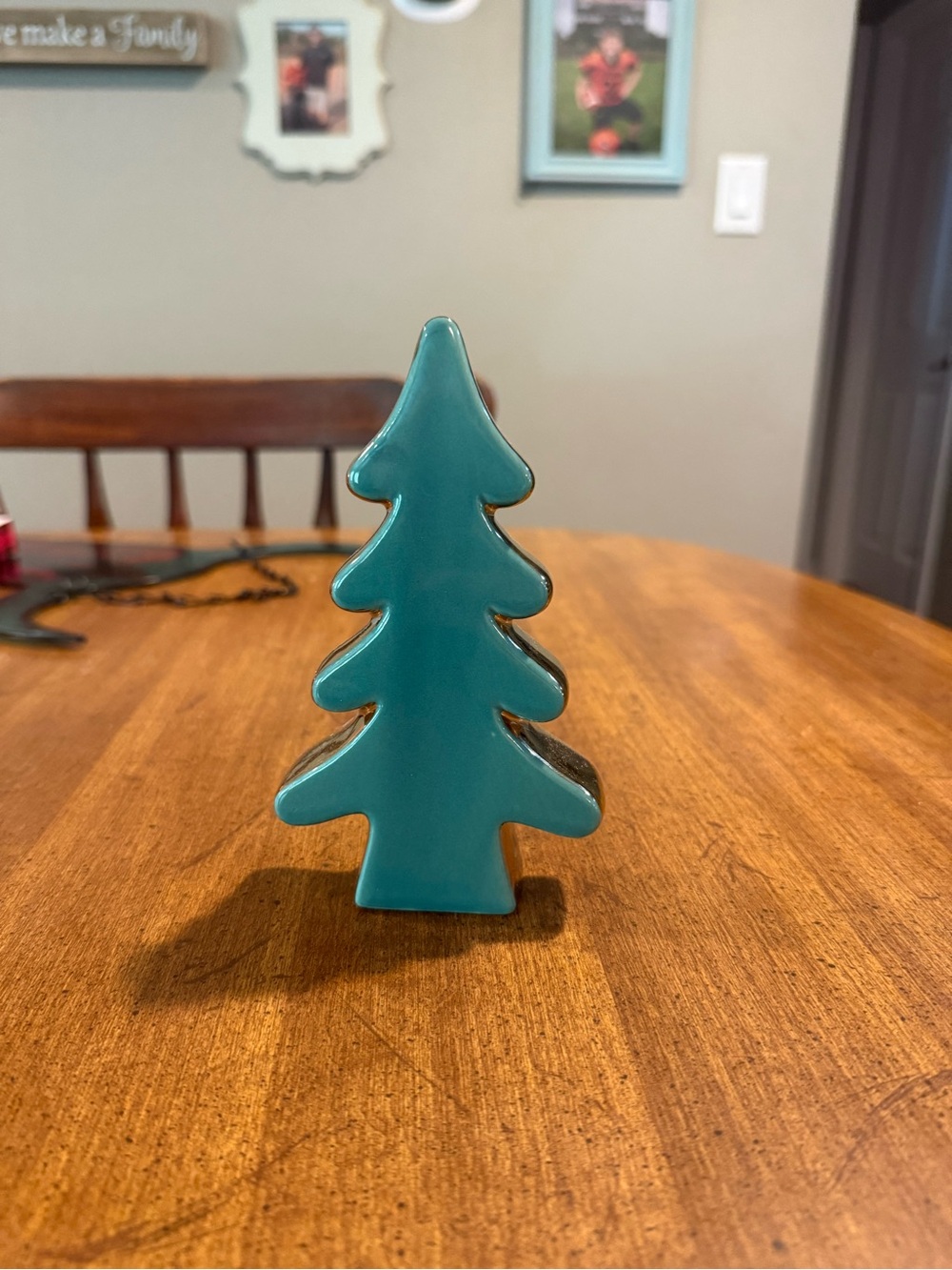 Turquoise Ceramic Christmas Tree Holiday Decor